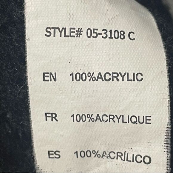 CABIN Fever acrylic sweater size large grey black white VGUC - Picture 4 of 5